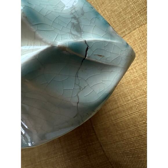 VERY rare McCoy Pottery HUMMINGBIRD double cache planter Pink Green 10+Inch - Picture 5 of 8